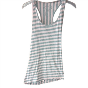 Rue21 Mint and White Striped Tank Top